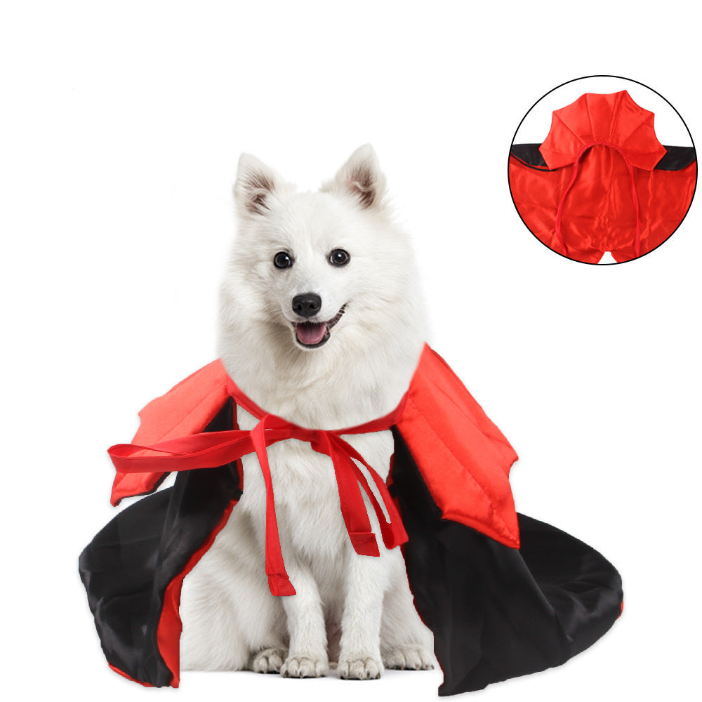 Halloween Cape Costume For Cats, Pet Vampire Cloak Puppy Cat Cosplay Costumes Devil Wizard Party Clothes For Small Medium Dog Cats