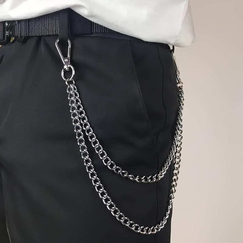 [Trendy Iron Chain For Halloween] Trendy And Stylish Men's Iron Waist Chain, A Cool And Eye-catching Accessory For Halloween In Europe And America.