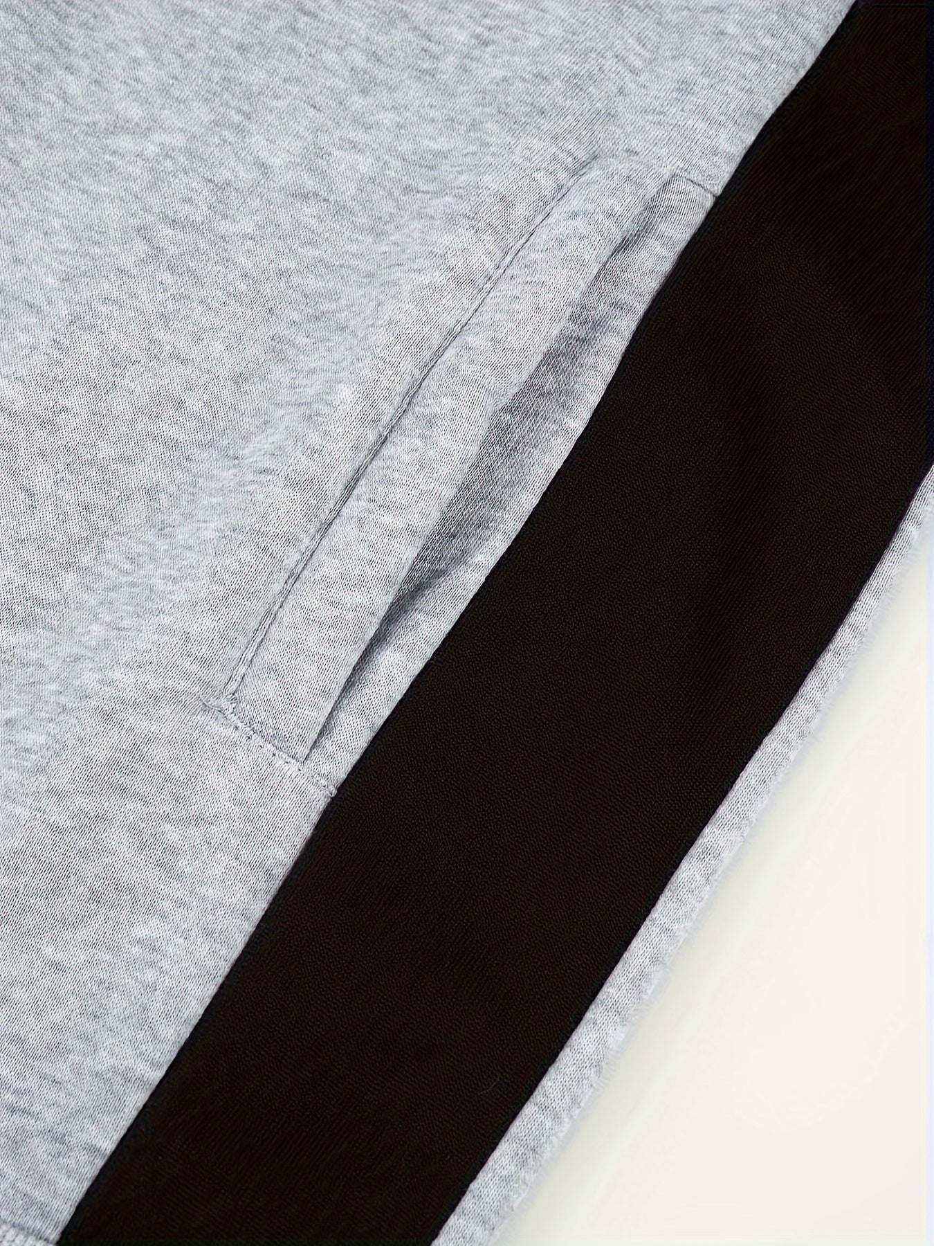 Stylish Men's Color Block Varsity Jacket - Water-Resistant Zip-Up Design with Adjustable Hood, Soft Fleece Lining, and Multiple Pockets - Perfect for Casual Outdoor Activities and Sports Events