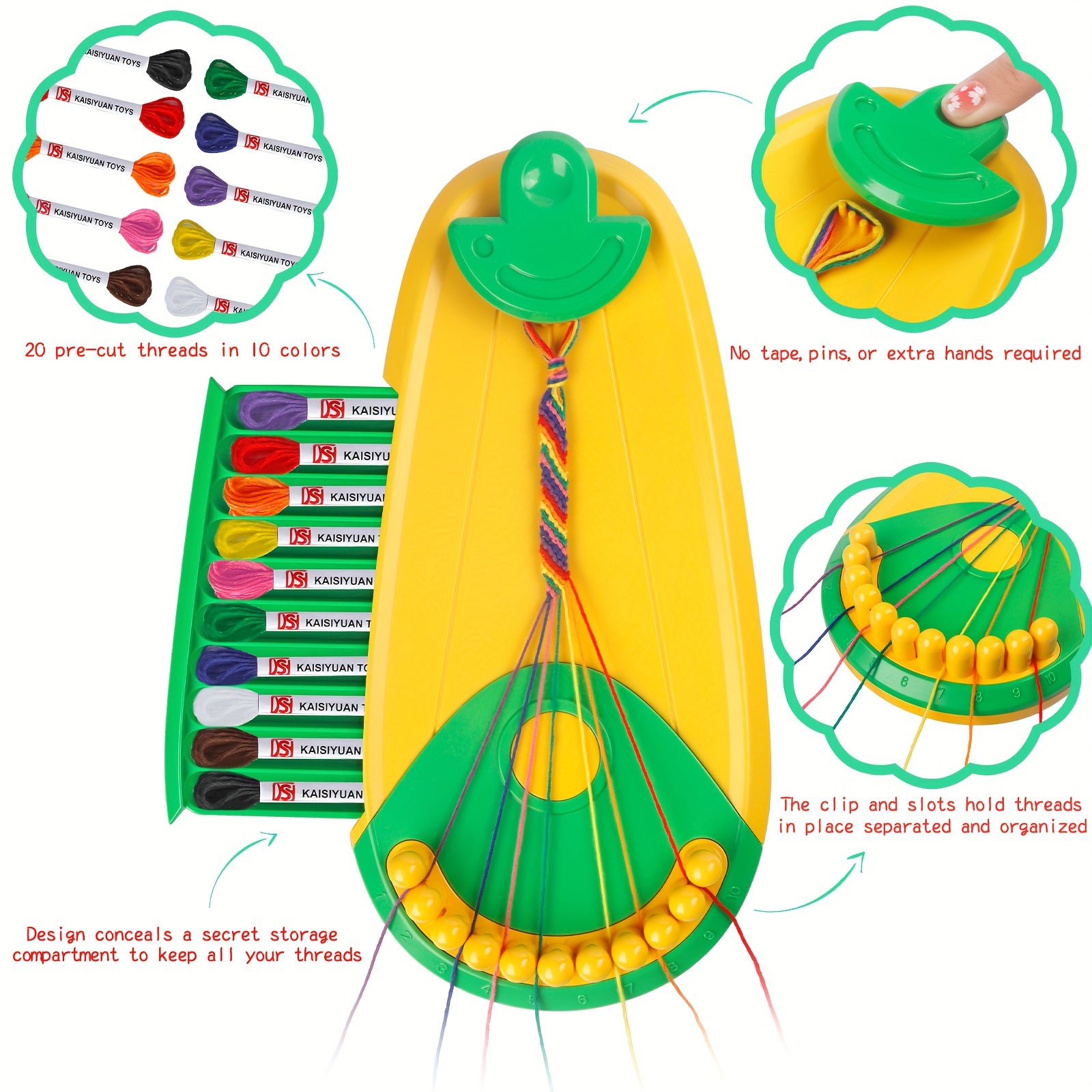 Friendship Bracelet Making Kit Toys, Kids Jewelry Making Kit, Gifts For Girls 8-12-Christmas/ Halloween/Thanksgiving Day