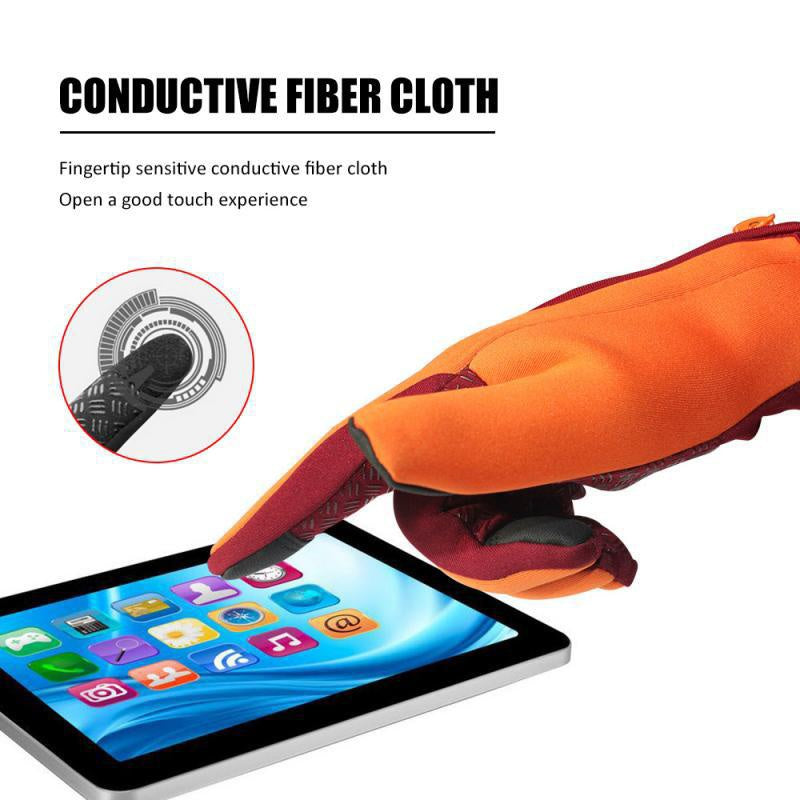 Outdoor Double Layer Touch Screen Non-slip Waterproof Windproof Sports Gloves