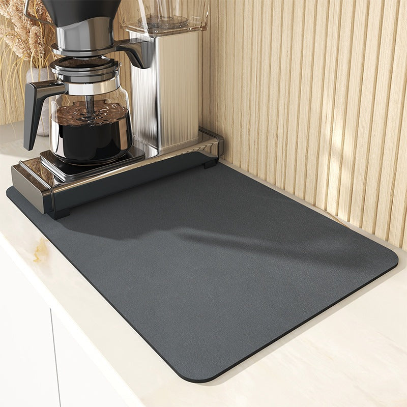 1pc Super Absorbent Large Coffee Mat, Quick Dry Dish Drying Mat and Bathroom Drain Pad for Home Kitchen Supplies