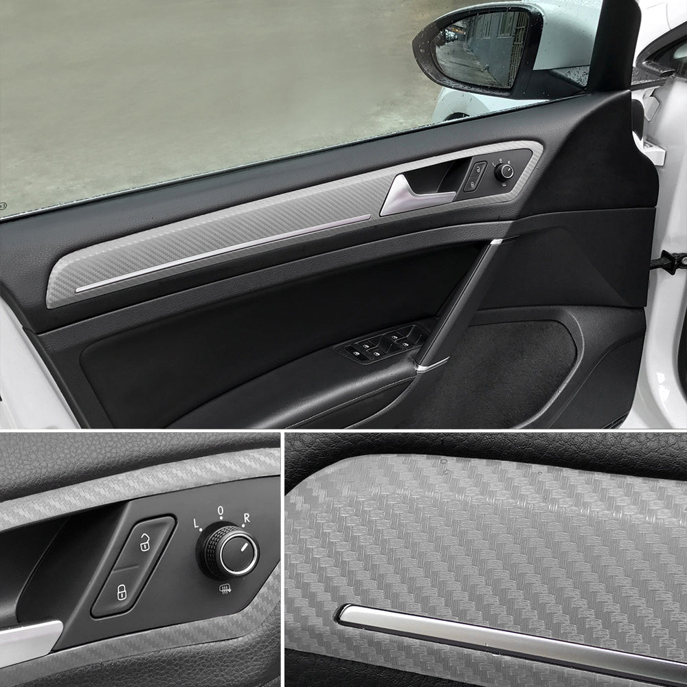 30x127cm 11.81x50inch Waterproof 3D Carbon Fiber Vinyl Wrapping Film for Car, Motorcycle & Automobiles - DIY Styling Accessory