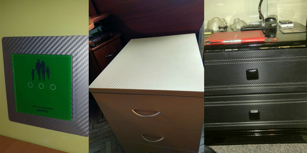 30x127cm 11.81x50inch Waterproof 3D Carbon Fiber Vinyl Wrapping Film for Car, Motorcycle & Automobiles - DIY Styling Accessory