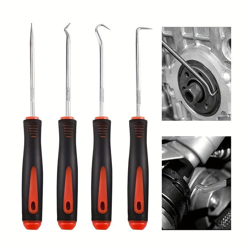 Precision Pick & Hook Set with Scraper: 4 Pcs/ 11 Pcs Automotive Electronics Maintenance Tools - High-Quality Material, Non-Slip Design