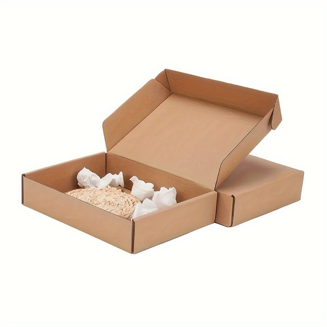 50pcs Brown Corrugated Mailer Boxes, 5.91x3.94x1.57inch, Triple Layer Extra Hard, Lid Included for Shipping Crafts, Electronics, Fragile Items - No Odor, Ideal for Small Businesses and Gift Packaging, Shipping Supplies | Neut