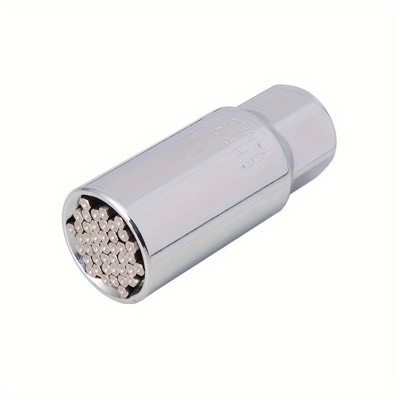 Universal Socket Wrench Set, 7-19mm, Professional Multi-Function Hand Tools, Chrome Steel with Ratchet and Power Drill Adapter, Interchangeable Iron Sockets - DIY Repair Kit - For Mechanics, Car Enthusiasts & DIYers - Perfect