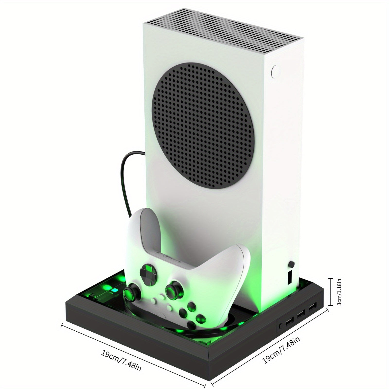 X/S Console RGB Ambient Lighting Base - USB Powered, PVC Material, Includes Electronics & Motherboard for Enhanced Gaming Experience