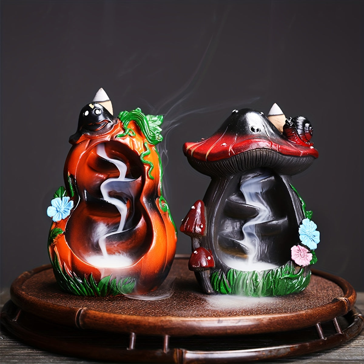 1pc Exquisite Waterfall Incense Burner - Handcrafted Resin Aromatherapy Decor - Aesthetically Pleasing Home Fragrance for Festive Seasons & Everyday Use - Ideal Christmas, Easter, Halloween, Thanksgiving Gift