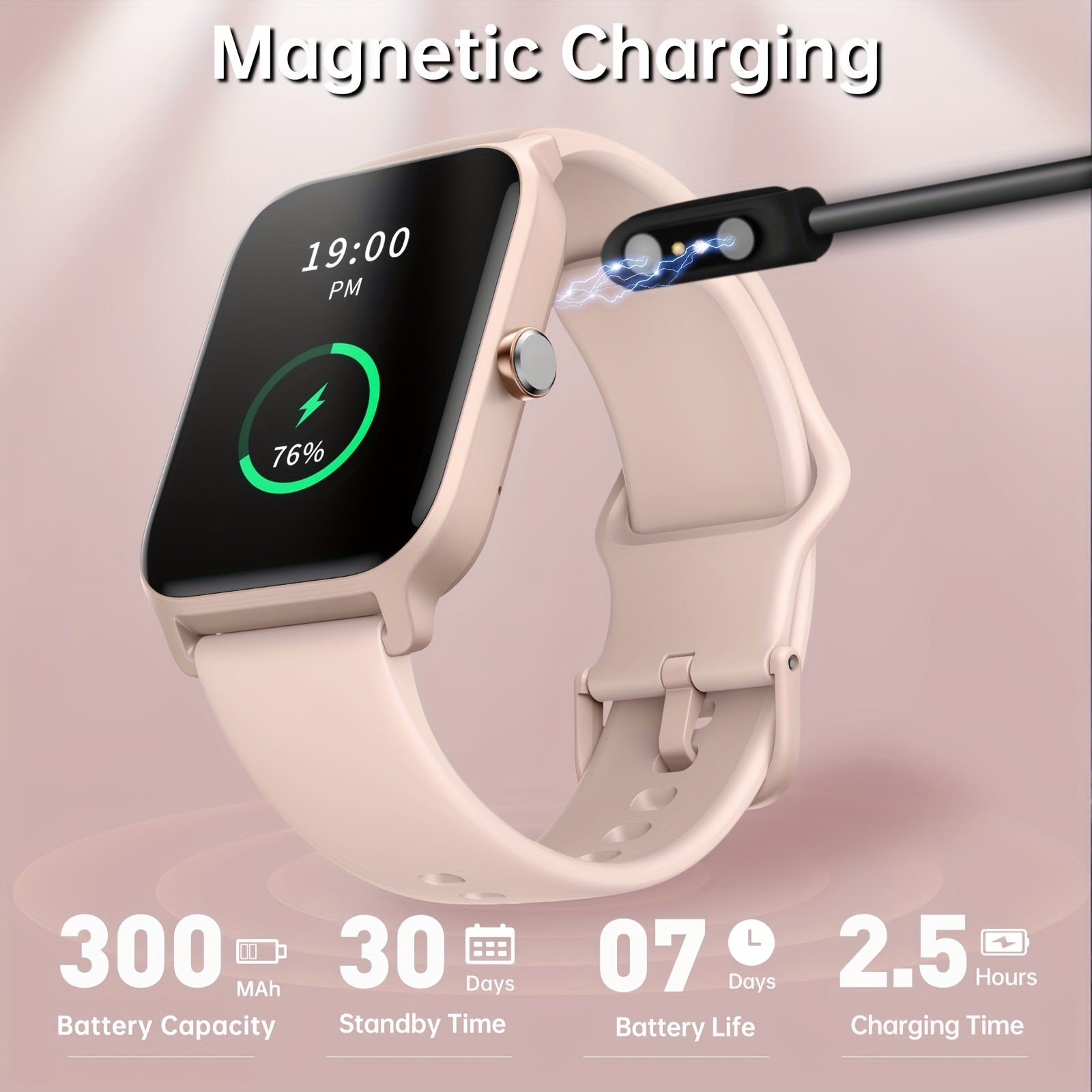 FUVEHA Smart Watch, Compatible With Android And For iPhone, Sports Electronics With Remote Camera, Men's Watch With Wireless Call And Text Reminder, Built-in Activity Fitness Tracker For 100 Sports