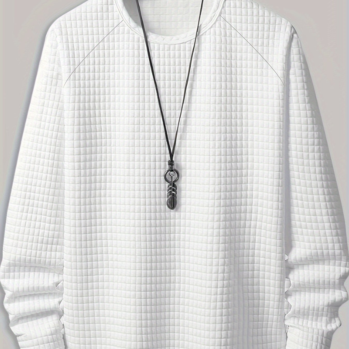 Men's Solid Color Round Neck Sweatshirt, Loose Trendy Pullover, Men's Clothing For Autumn Winter