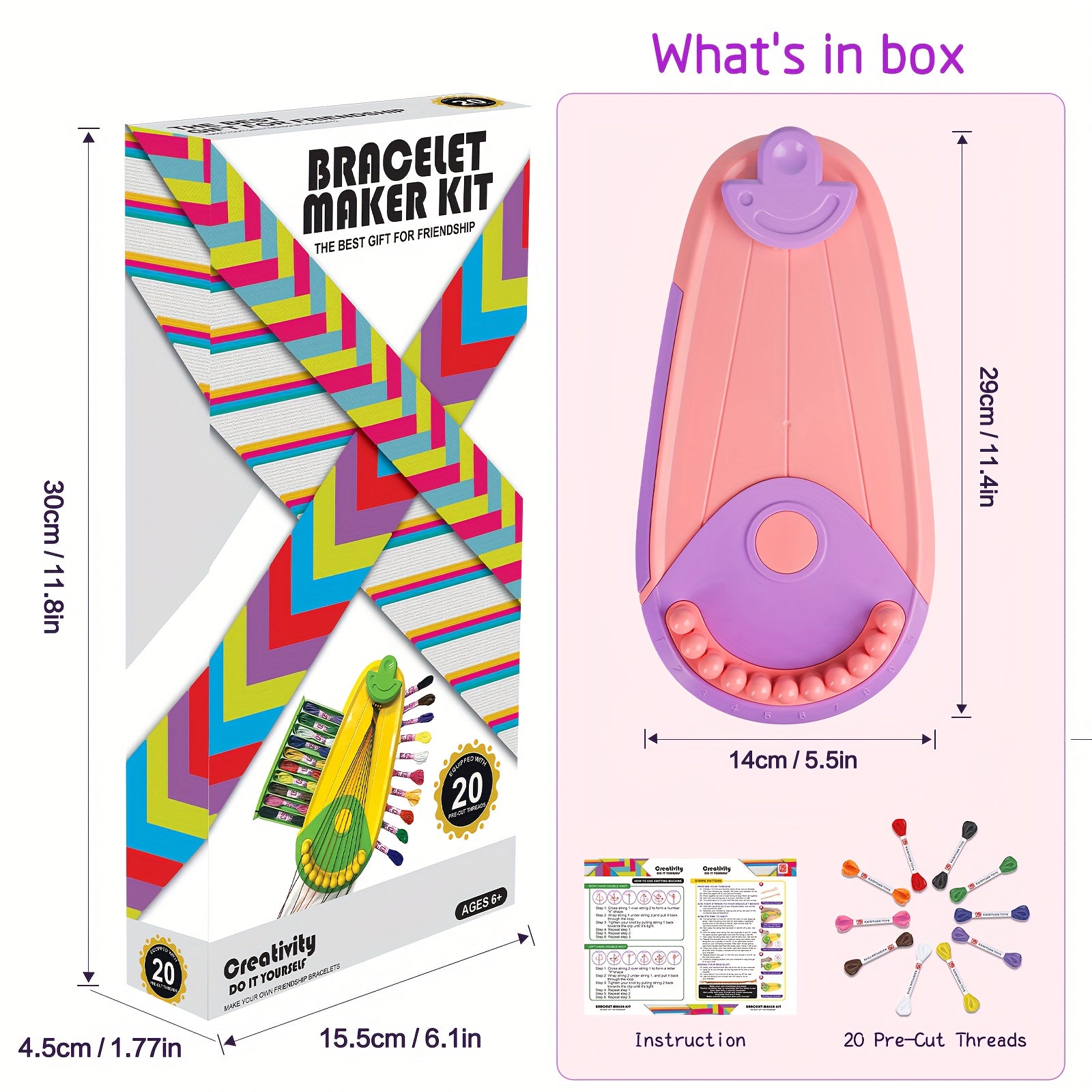 Friendship Bracelet Making Kit Toys, Kids Jewelry Making Kit, Gifts For Girls 8-12-Christmas/ Halloween/Thanksgiving Day