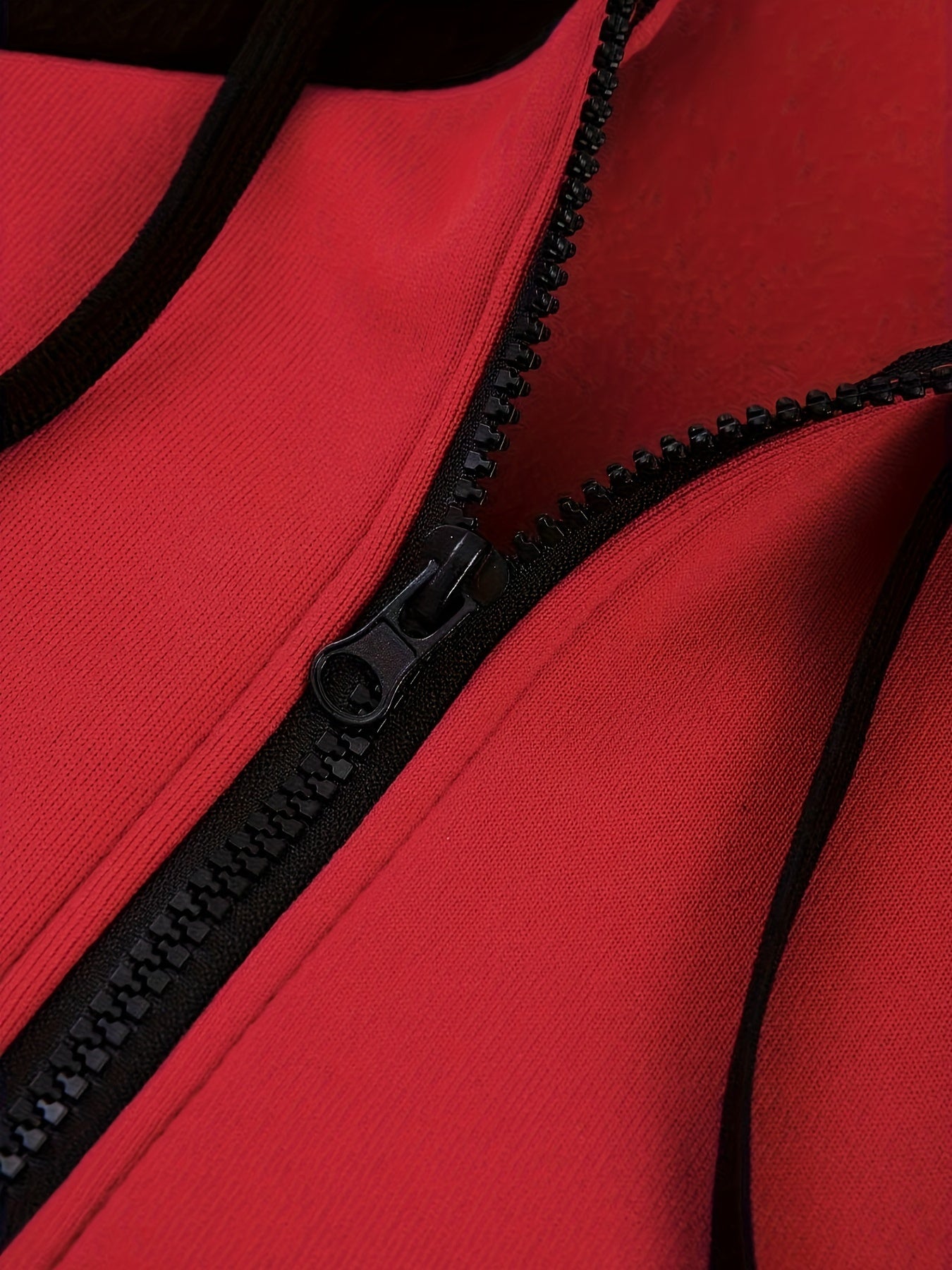 Stylish Men's Color Block Varsity Jacket - Water-Resistant Zip-Up Design with Adjustable Hood, Soft Fleece Lining, and Multiple Pockets - Perfect for Casual Outdoor Activities and Sports Events