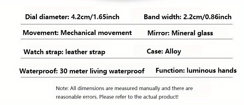 Elegant Mechanical Men's Watch: Self-Winding, Waterproof, with Stylish Hollow Design - Round Dial & Precision Timekeeping