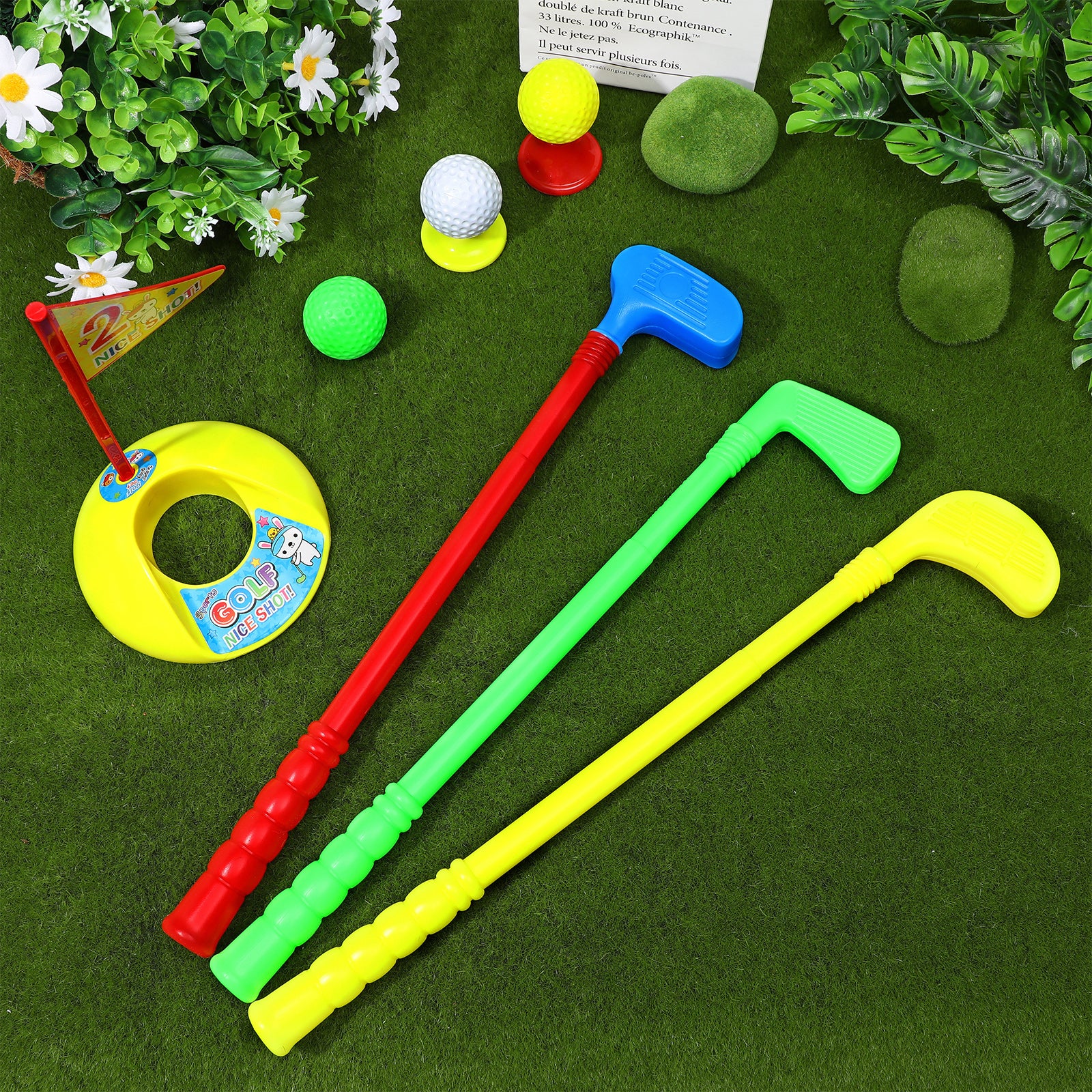 Kids Golf Toy Set Early Educational Golf Set Toys Toddler Golf Set Kids Golf Clubs With Golf Sticks For 2 3 4+ Years Old Kids