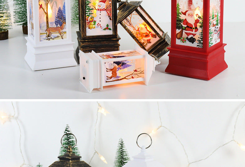 Christmas theme,night light,Christmas wind lamp,candelabra lamp,old man snowman decorations,table decorations,Christmas