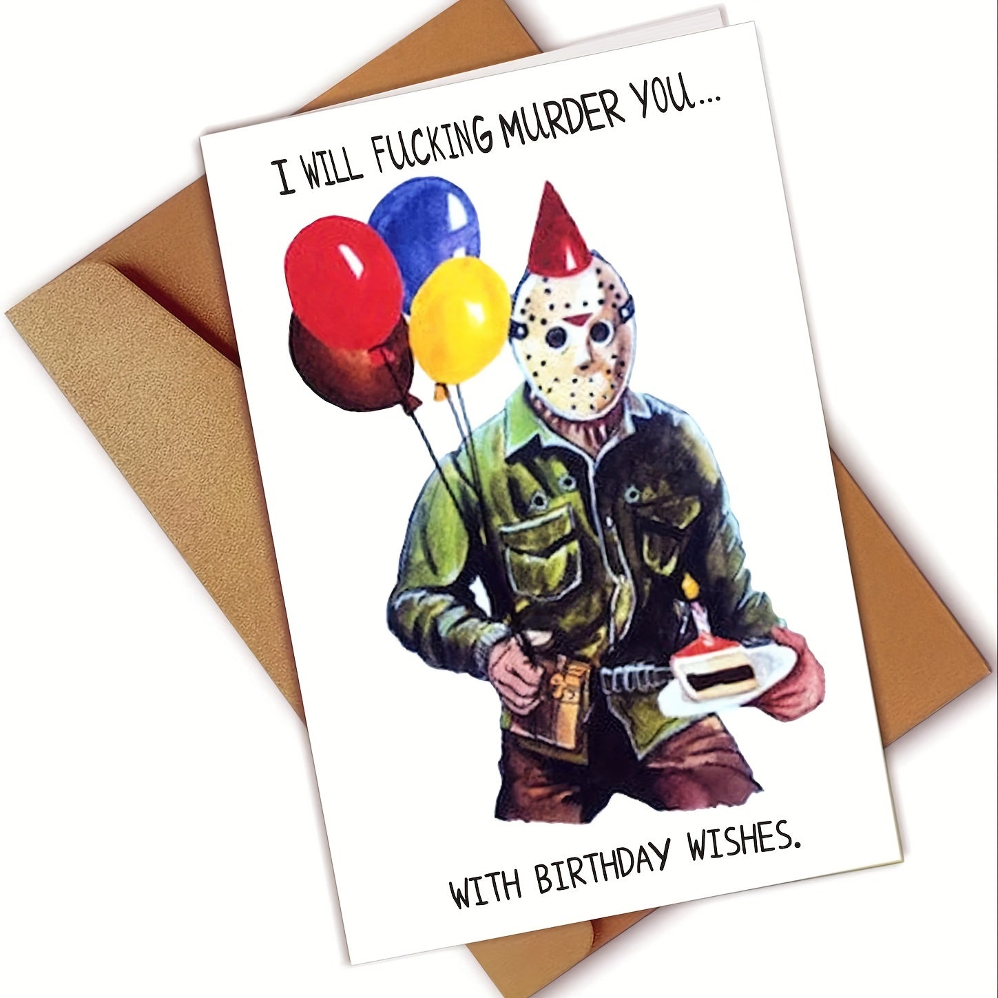 Hilarious Jason Voorhees Birthday Card - Perfect For Him Or Her, Horror Movie Theme, Spooky Killer Greeting, Halloween & Birthday Combo Horror Birthday Card