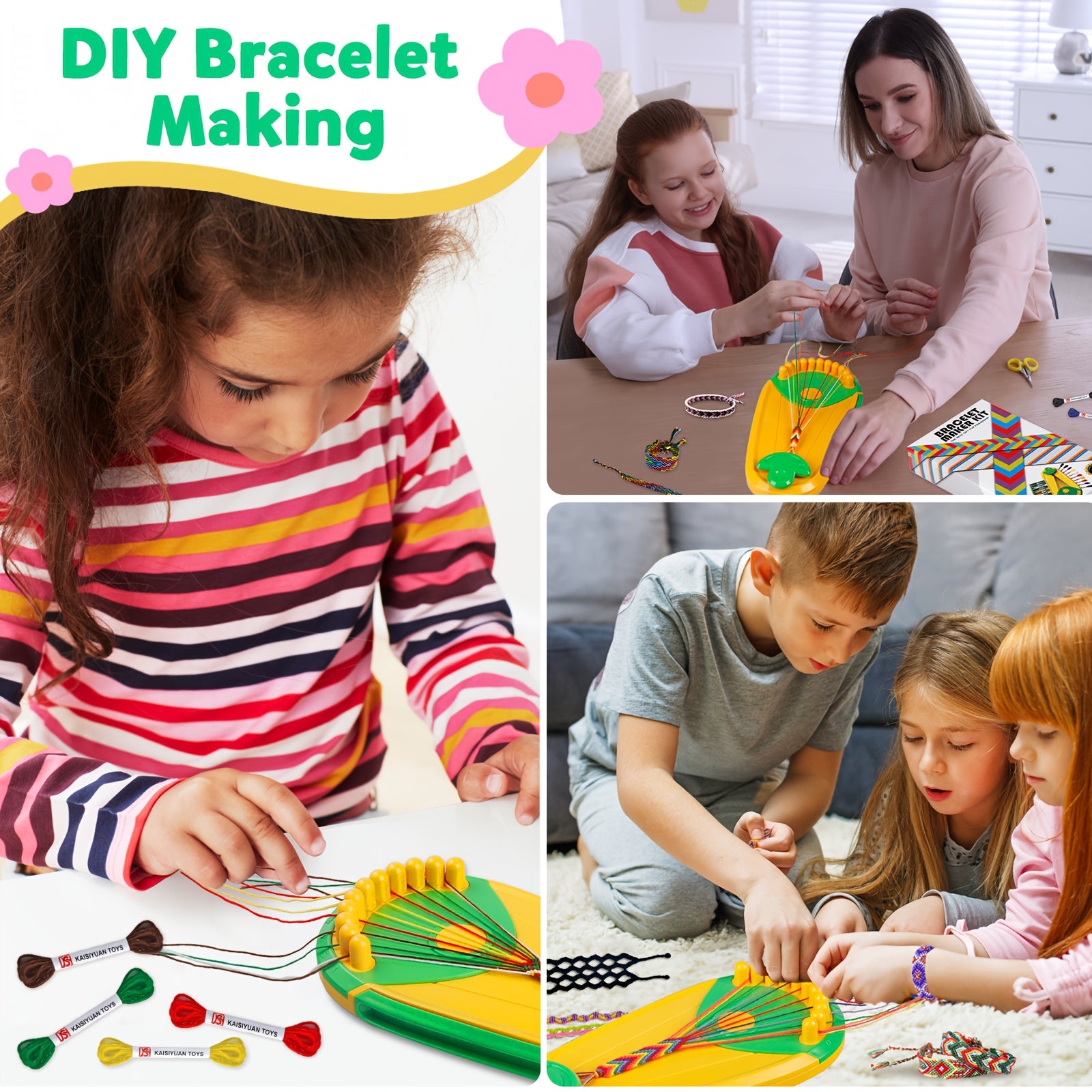 Friendship Bracelet Making Kit Toys, Kids Jewelry Making Kit, Gifts For Girls 8-12-Christmas/ Halloween/Thanksgiving Day