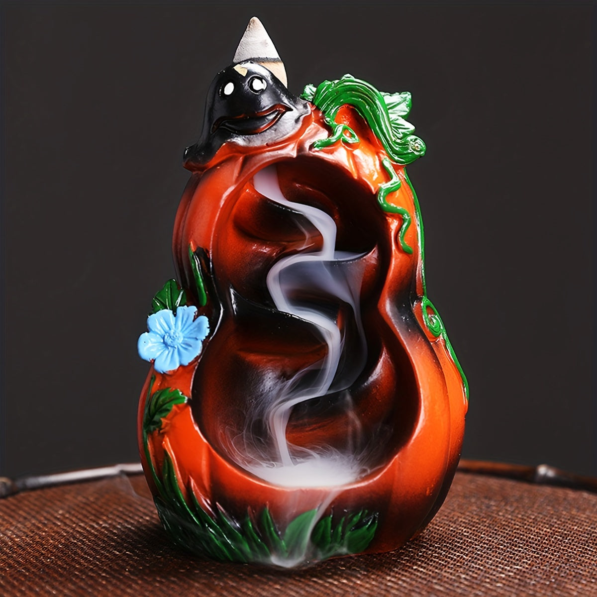 1pc Exquisite Waterfall Incense Burner - Handcrafted Resin Aromatherapy Decor - Aesthetically Pleasing Home Fragrance for Festive Seasons & Everyday Use - Ideal Christmas, Easter, Halloween, Thanksgiving Gift