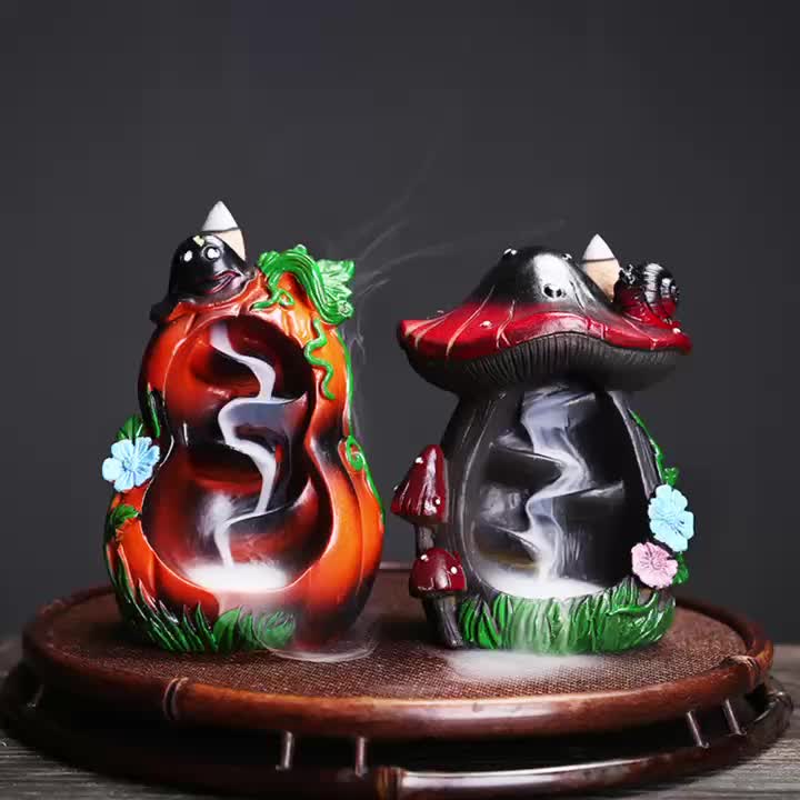 1pc Exquisite Waterfall Incense Burner - Handcrafted Resin Aromatherapy Decor - Aesthetically Pleasing Home Fragrance for Festive Seasons & Everyday Use - Ideal Christmas, Easter, Halloween, Thanksgiving Gift