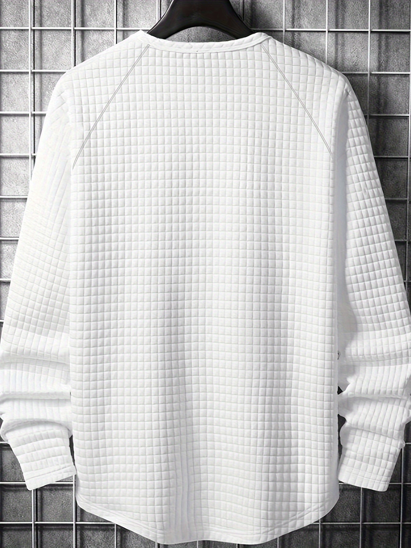 Men's Solid Color Round Neck Sweatshirt, Loose Trendy Pullover, Men's Clothing For Autumn Winter