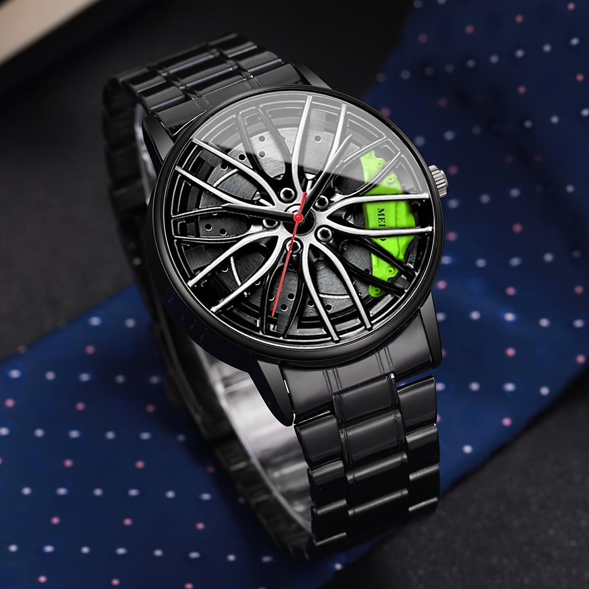 Men'S Watch, Fashion Casual Sports Wheel Hub Watch Dial Classic Business High-end Quartz Wrist Watch (1pc/set) without Box