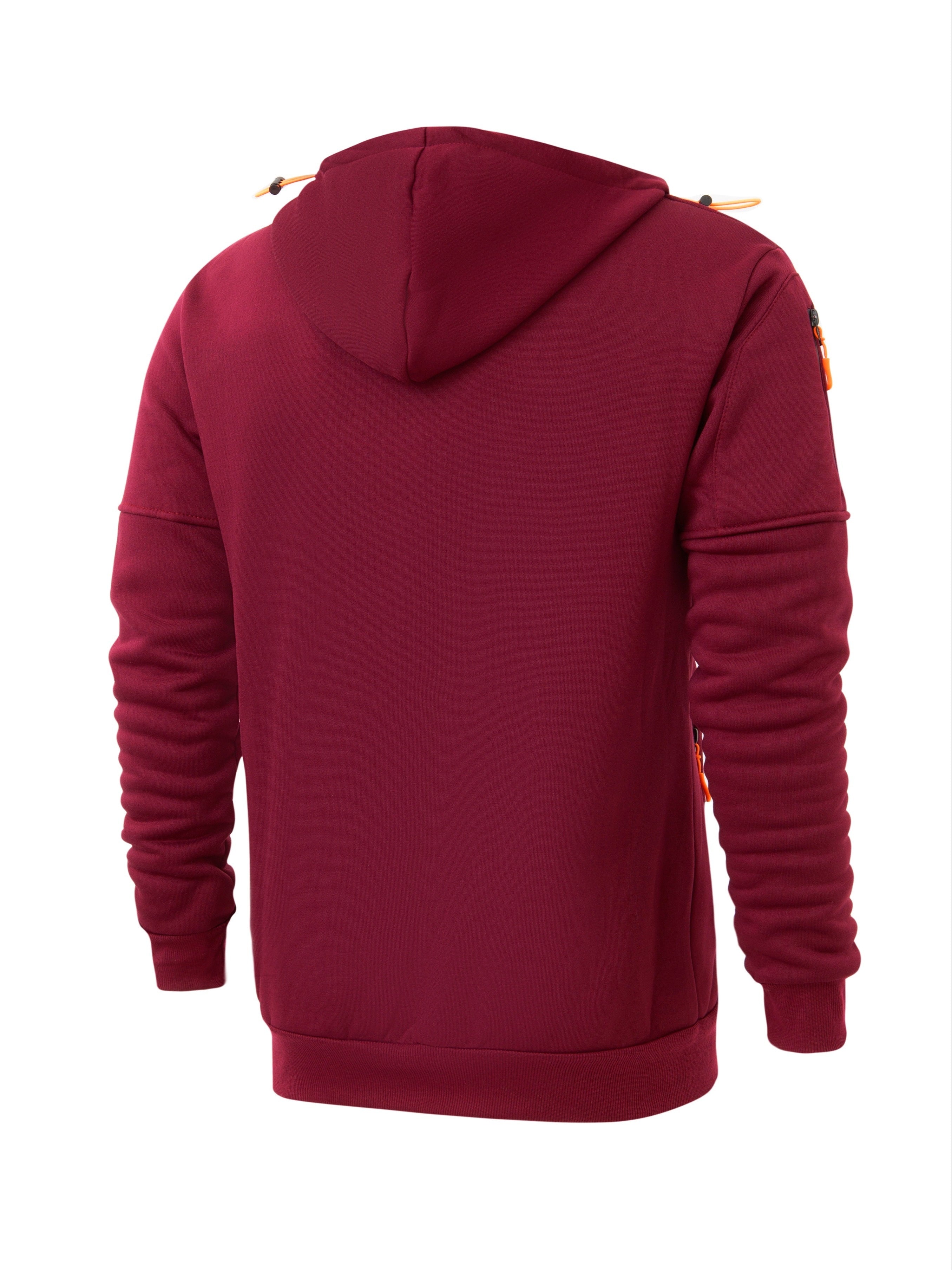 Casual Comfy Long Sleeve Hoodie - Men's Loose Zipper Jacket - Men's Clothing
