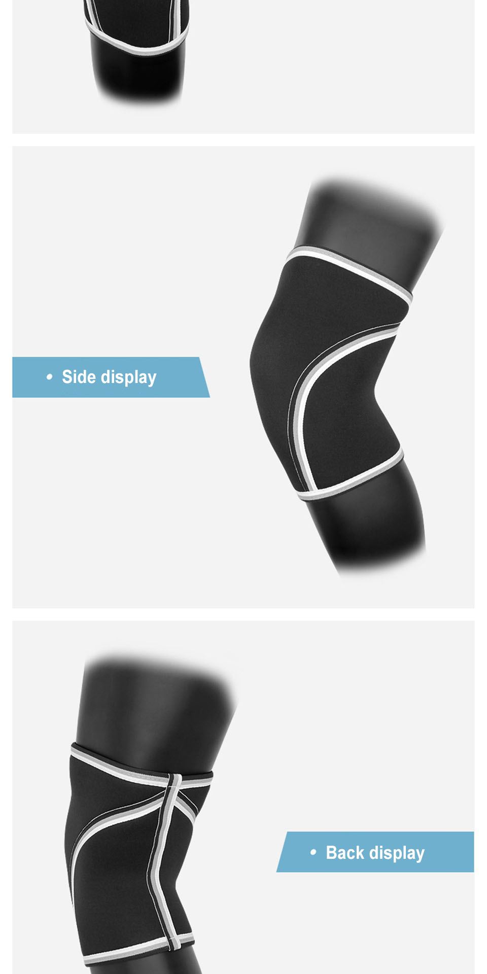 1pair AOLIKES Knee Support Sleeves - 7mm/0.28in Neoprene Compression Sports Protector for Men and Women, Enhancing Performance and Reducing Injury Risk