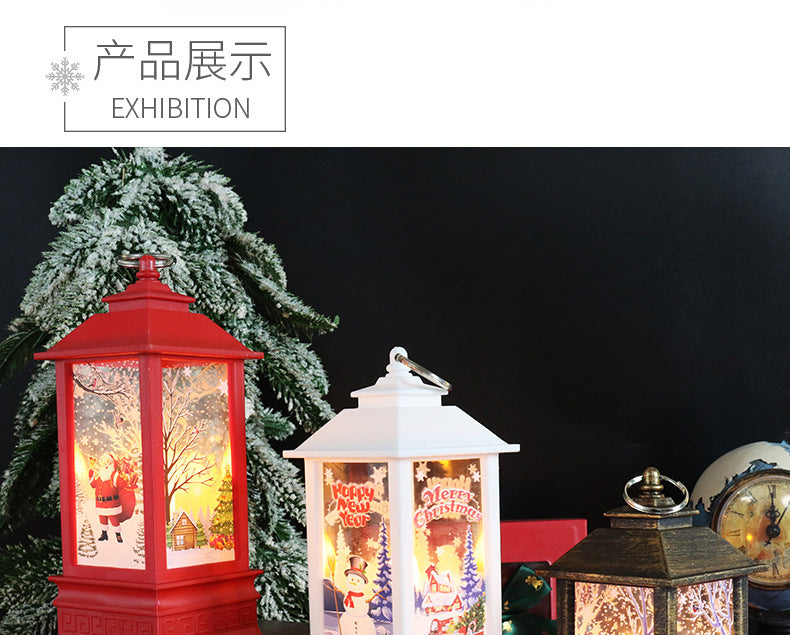 Christmas theme,night light,Christmas wind lamp,candelabra lamp,old man snowman decorations,table decorations,Christmas