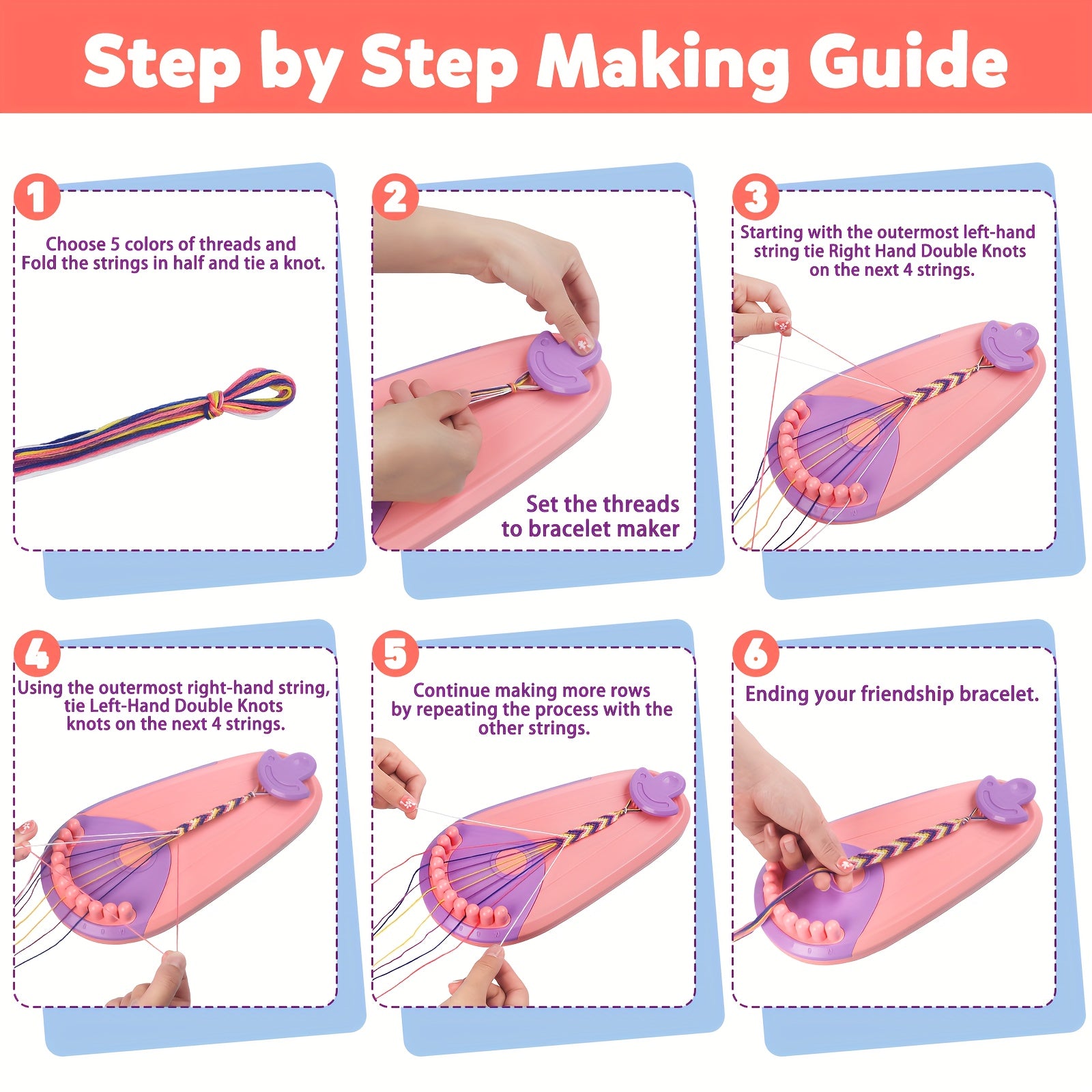 Friendship Bracelet Making Kit Toys, Kids Jewelry Making Kit, Gifts For Girls 8-12-Christmas/ Halloween/Thanksgiving Day