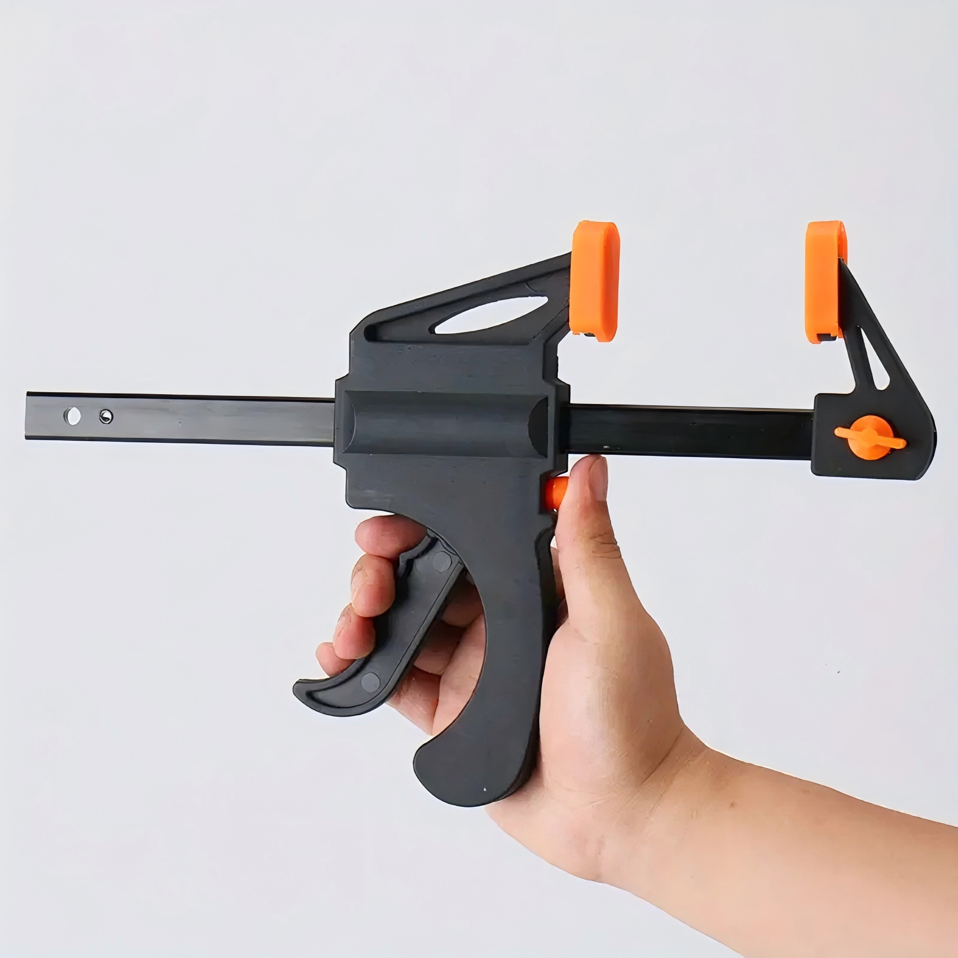 5pcs Quick Release 4-Inch F Clamp Set - Ratchet Squeeze for Woodworking, DIY Home Improvement Hand Tools