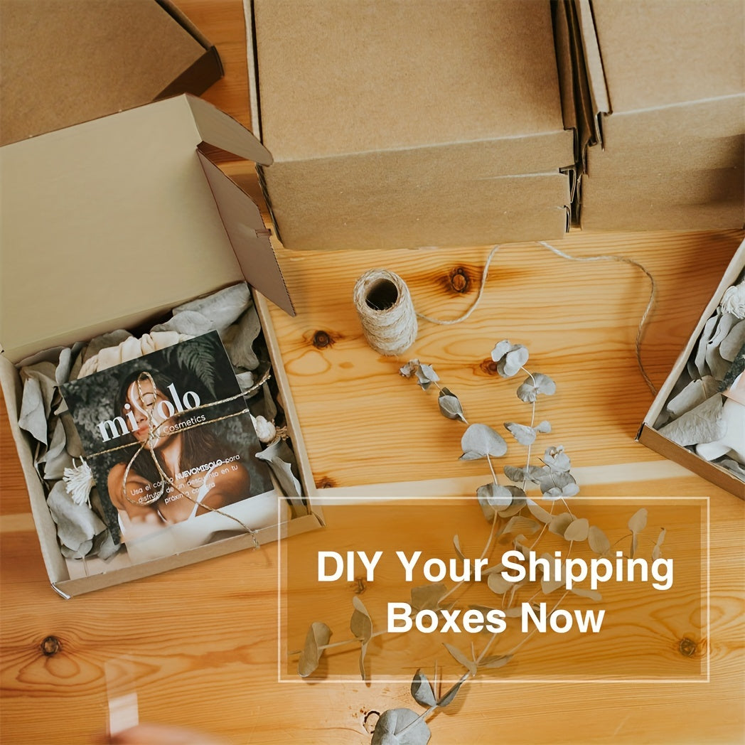 50pcs Brown Corrugated Mailer Boxes, 5.91x3.94x1.57inch, Triple Layer Extra Hard, Lid Included for Shipping Crafts, Electronics, Fragile Items - No Odor, Ideal for Small Businesses and Gift Packaging, Shipping Supplies | Neut