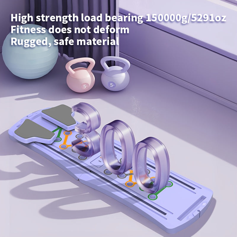 8-in-1 Home Gym Fitness Set with Abdominal Trainer, Balance Board, Resistance Bands, Yoga Mat & Pull-Up Bars - Full-Body Workout System for Core Strength, Cardio, Pilates, Sliding/Running Training - Manual Operation, No Batte