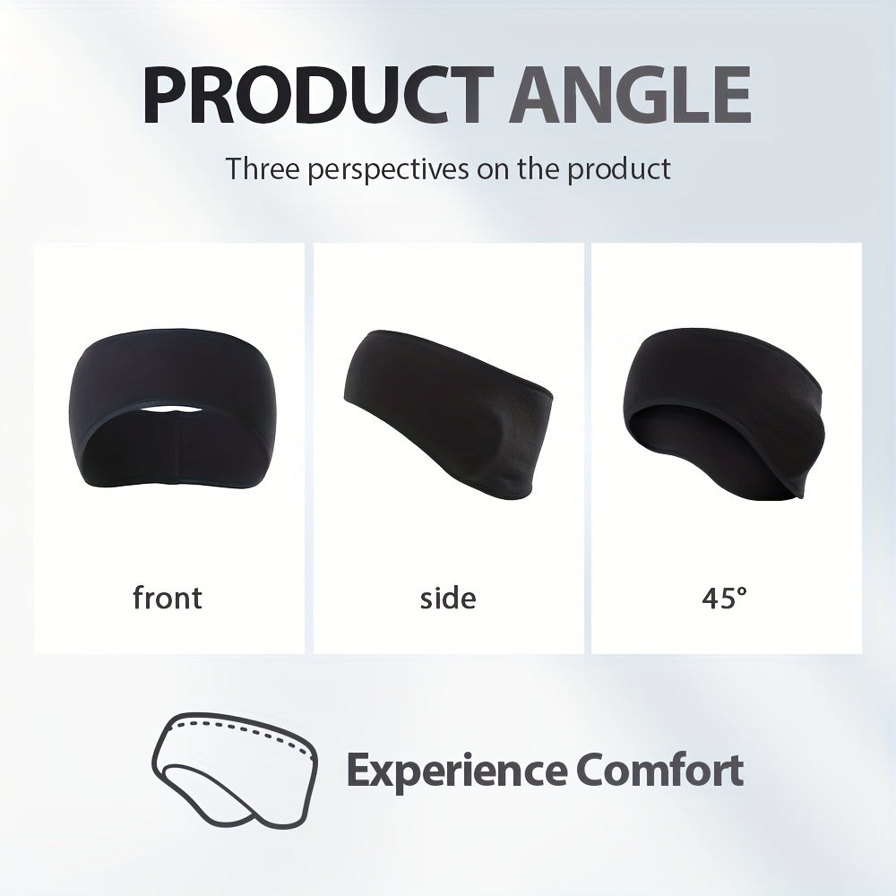 Men's Fleece Earmuffs Headband: Ear Warmers for Outdoor Activities (Running, Skiing, Cycling, Riding, Fishing) - Soft & Warm Fleece - Perfect for Winter Sports & Cold Weather - Ideal Gift for Men