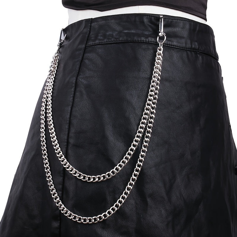 [Trendy Iron Chain For Halloween] Trendy And Stylish Men's Iron Waist Chain, A Cool And Eye-catching Accessory For Halloween In Europe And America.