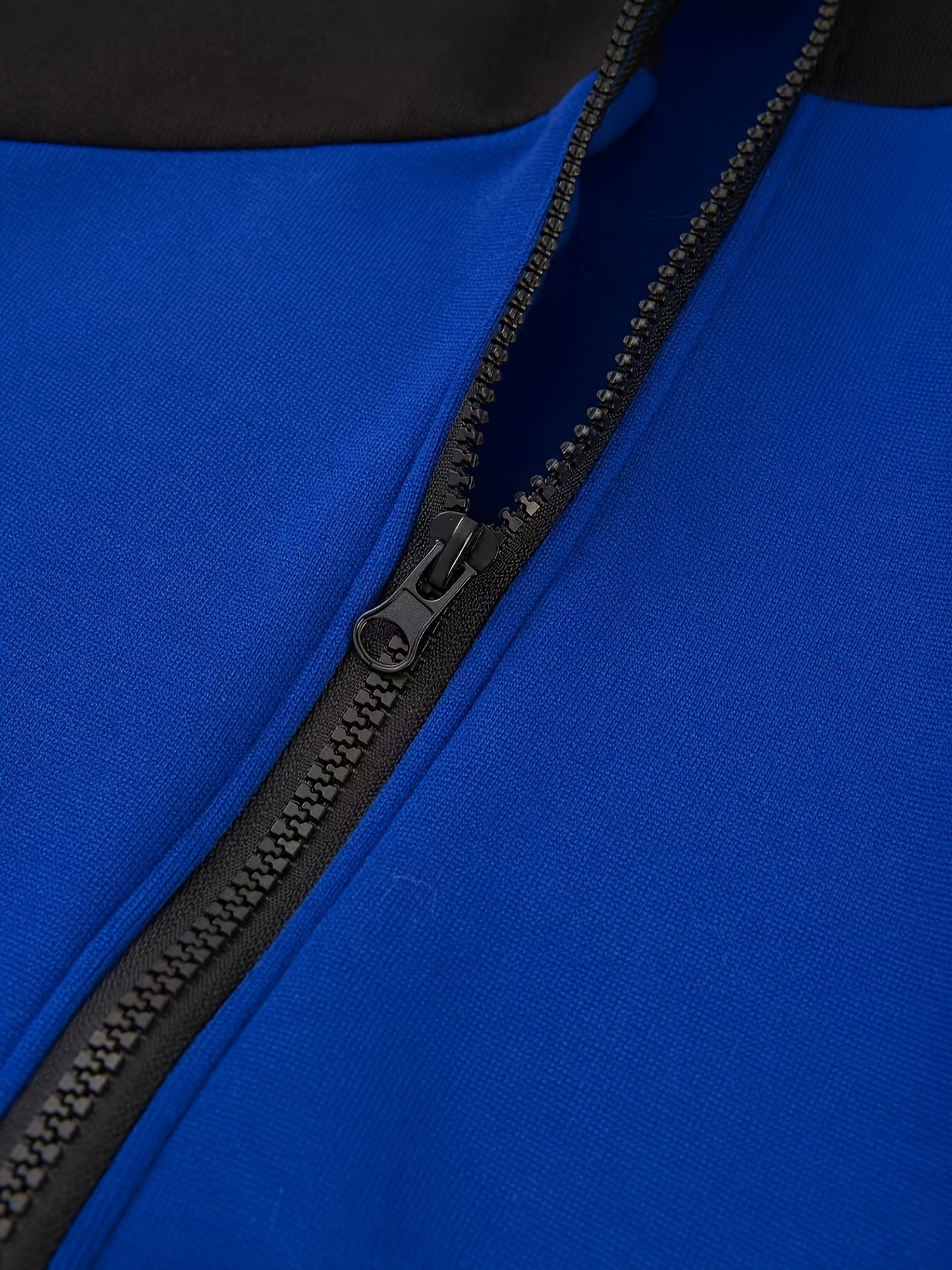 Stylish Men's Color Block Varsity Jacket - Water-Resistant Zip-Up Design with Adjustable Hood, Soft Fleece Lining, and Multiple Pockets - Perfect for Casual Outdoor Activities and Sports Events