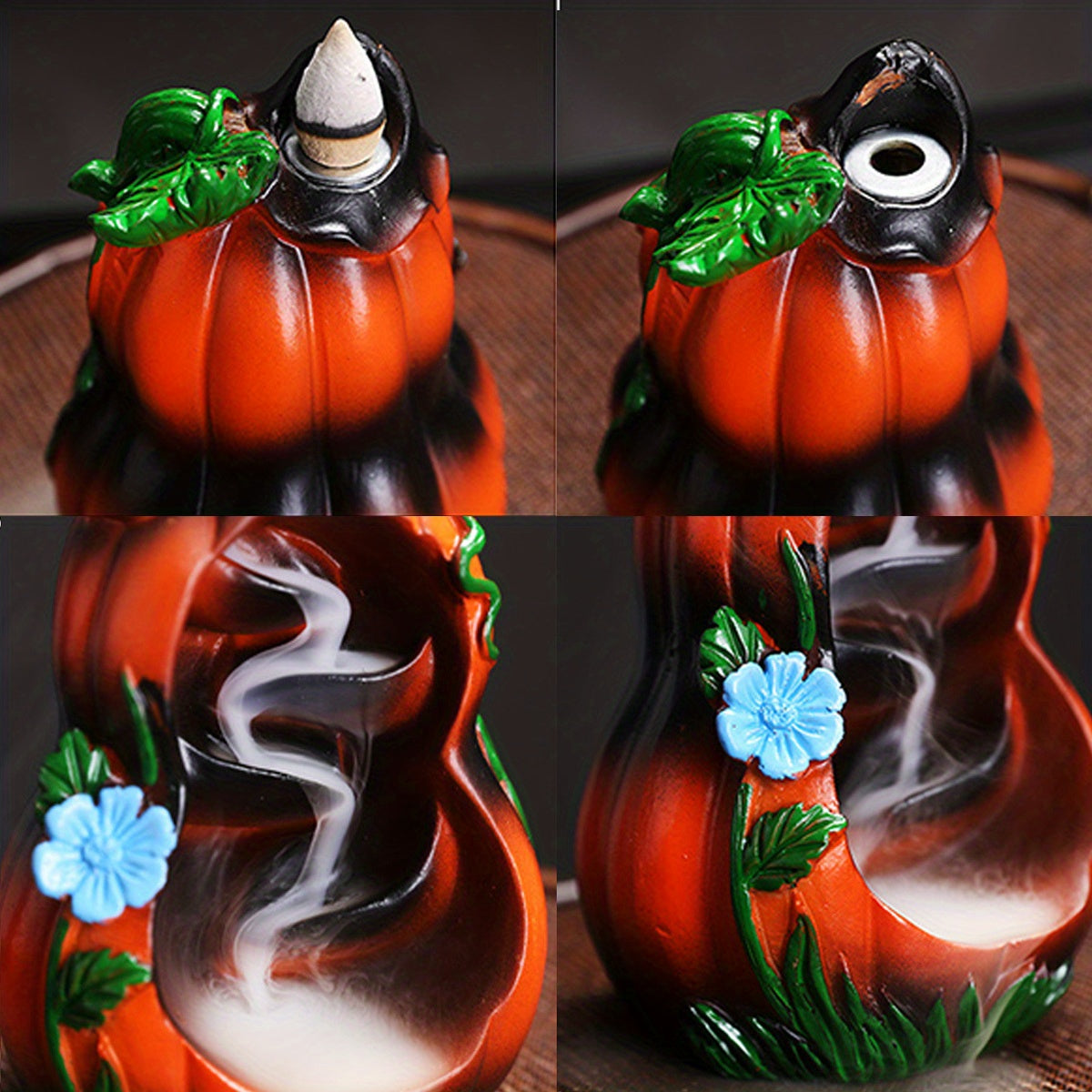 1pc Exquisite Waterfall Incense Burner - Handcrafted Resin Aromatherapy Decor - Aesthetically Pleasing Home Fragrance for Festive Seasons & Everyday Use - Ideal Christmas, Easter, Halloween, Thanksgiving Gift