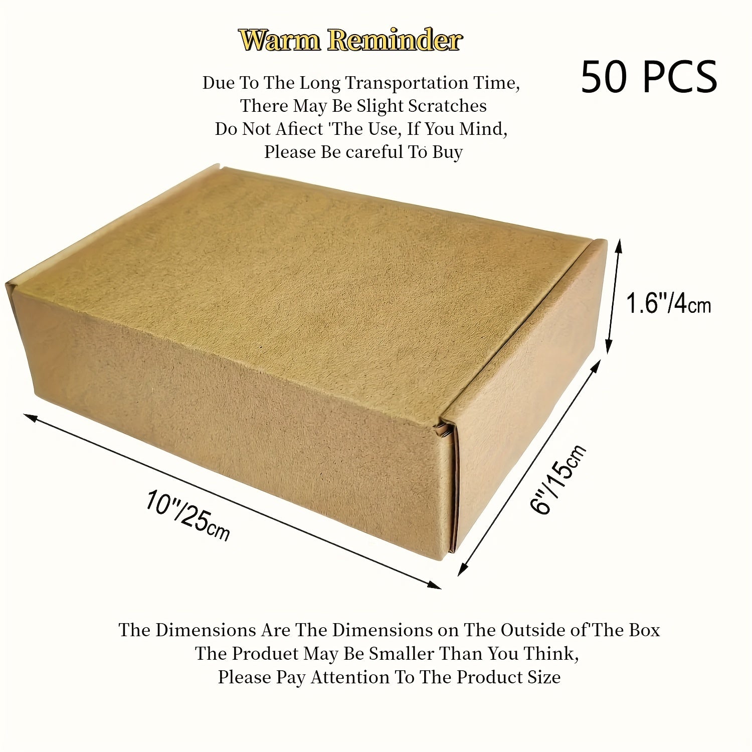 50pcs Brown Corrugated Mailer Boxes, 5.91x3.94x1.57inch, Triple Layer Extra Hard, Lid Included for Shipping Crafts, Electronics, Fragile Items - No Odor, Ideal for Small Businesses and Gift Packaging, Shipping Supplies | Neut
