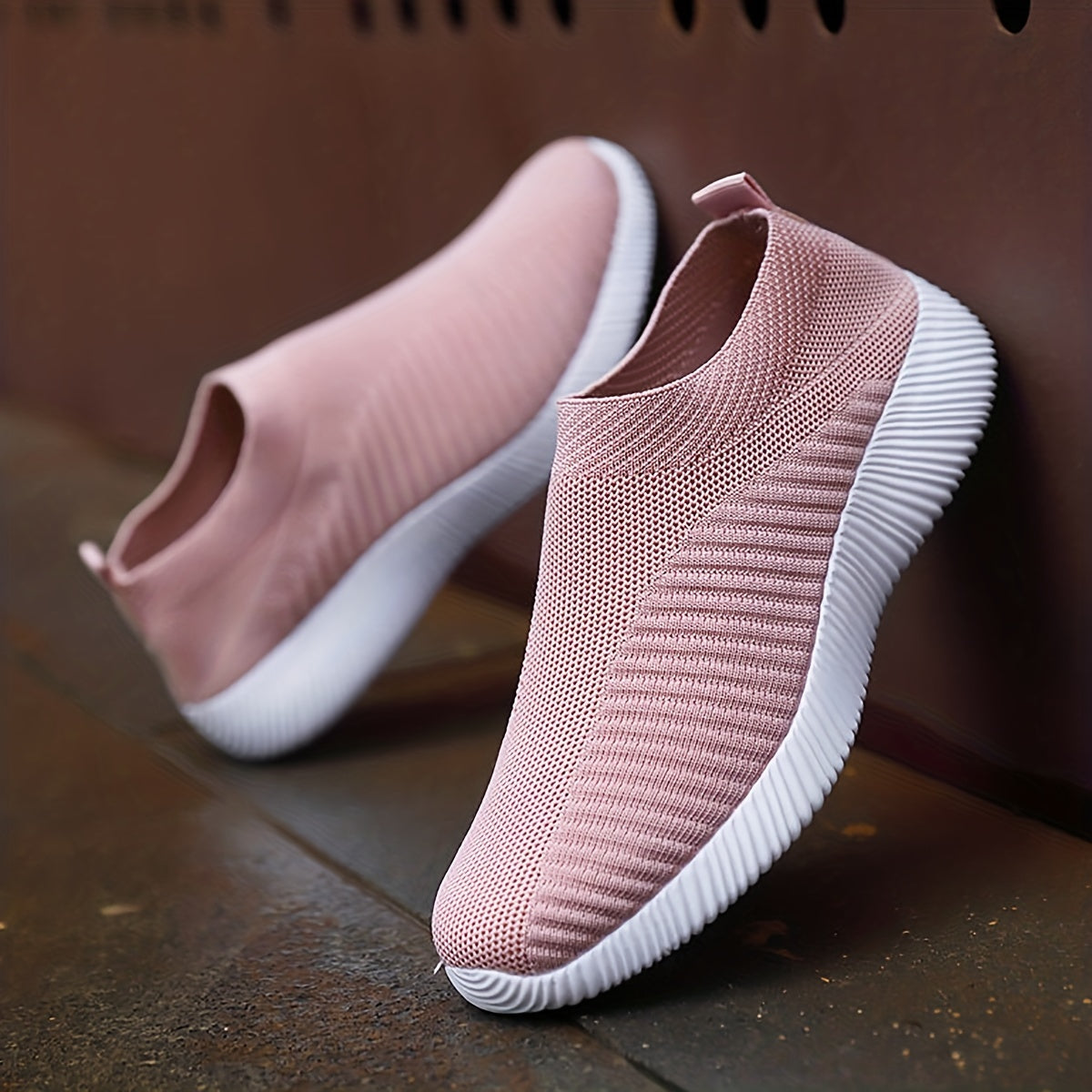 Lightweight Breathable Women's Slip-On Sneakers - Solid Color Low Top Design for Summer Casual Sports Shoes with EVA Sole and Comfort Insole