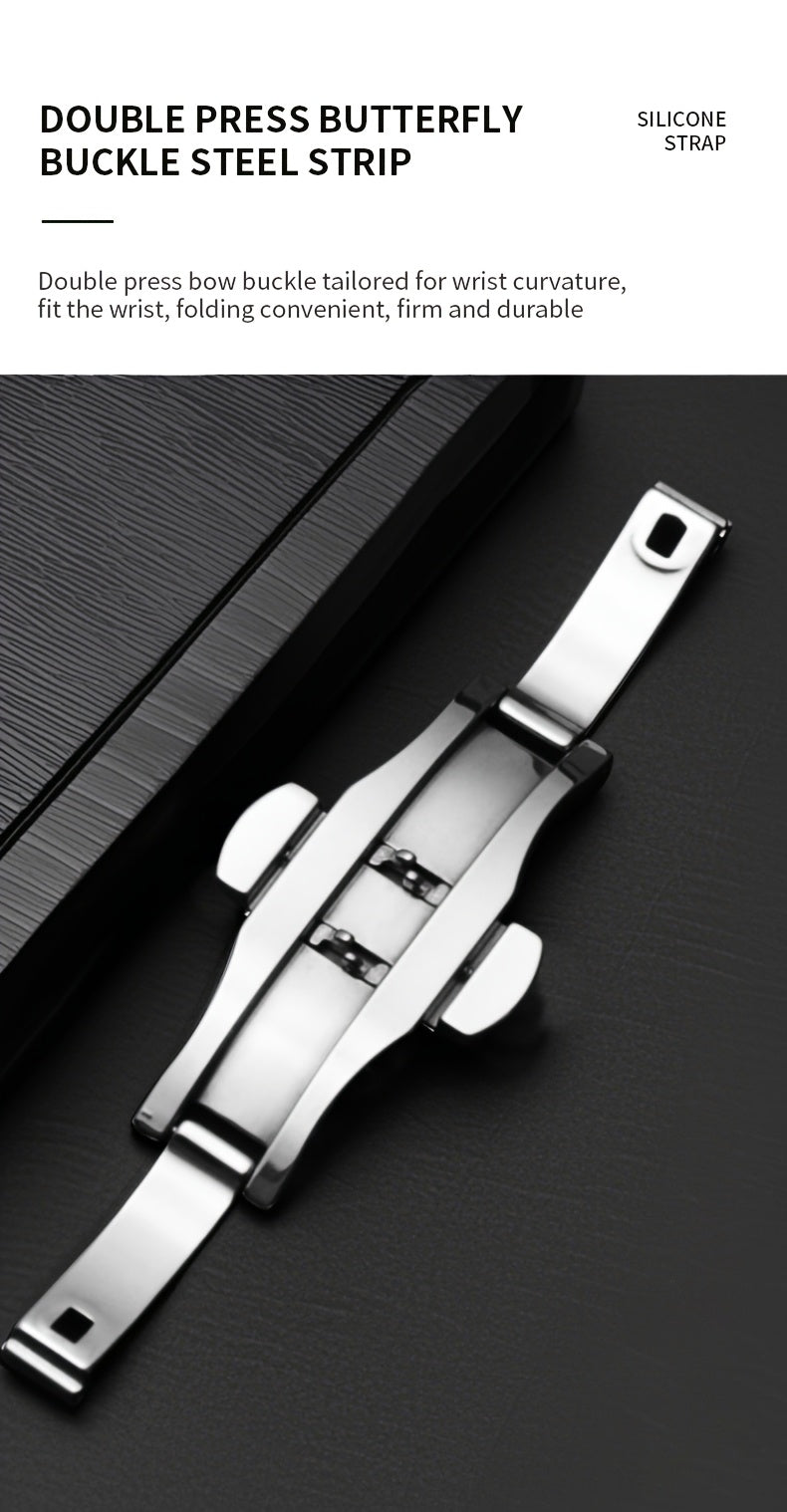 [Luxury Men's Watch] VA VA VOOM Luxury Men's Watch | Stainless Steel Black & Golden Chronograph with Arabic Numerals, Quartz Movement, Elegant Business Style | Perfect Gift for Dad, Husband, Boyfriend on Father's Day, Valenti