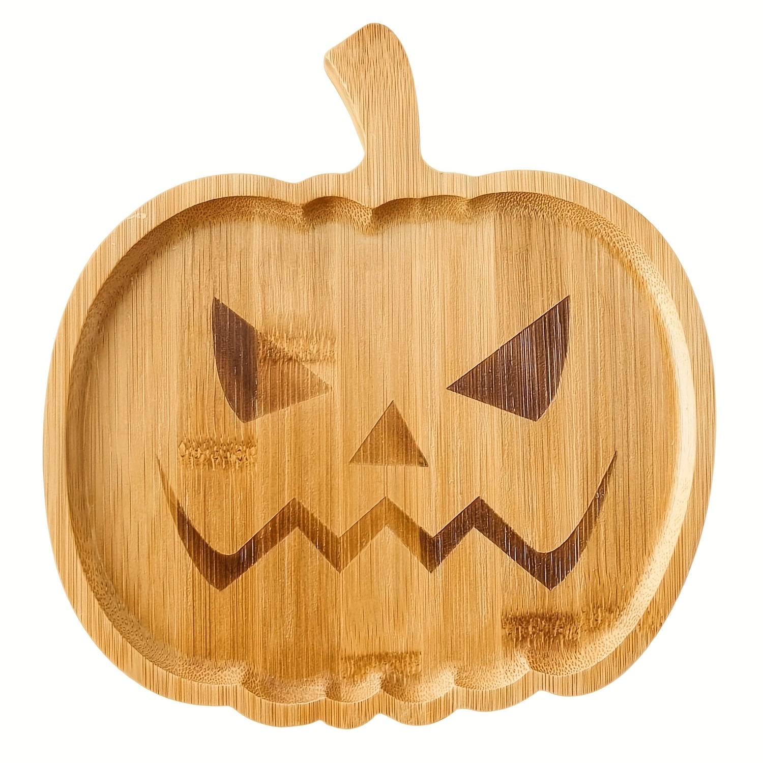 1pc Halloween-Themed Wooden Cutting Board - Easy Clean, Durable, Choose Your Design: Angry Pumpkin or - Perfect for Cheese, Charcuterie & BBQs - Ideal Kitchen Accessory