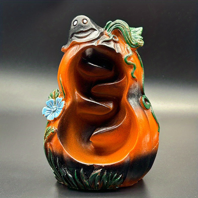 1pc Exquisite Waterfall Incense Burner - Handcrafted Resin Aromatherapy Decor - Aesthetically Pleasing Home Fragrance for Festive Seasons & Everyday Use - Ideal Christmas, Easter, Halloween, Thanksgiving Gift