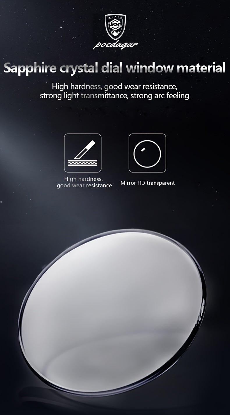 [New Business Water Resistance Watch] POEDAGAR 2024 New Business Executive Men's Quartz Chronograph Watch with Water Resistance, Night Light, and Stainless Steel Band