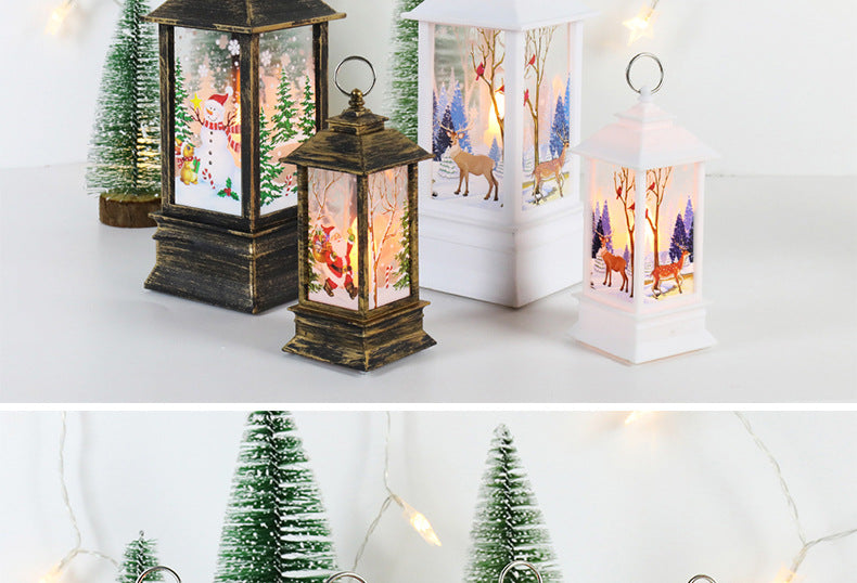 Christmas theme,night light,Christmas wind lamp,candelabra lamp,old man snowman decorations,table decorations,Christmas