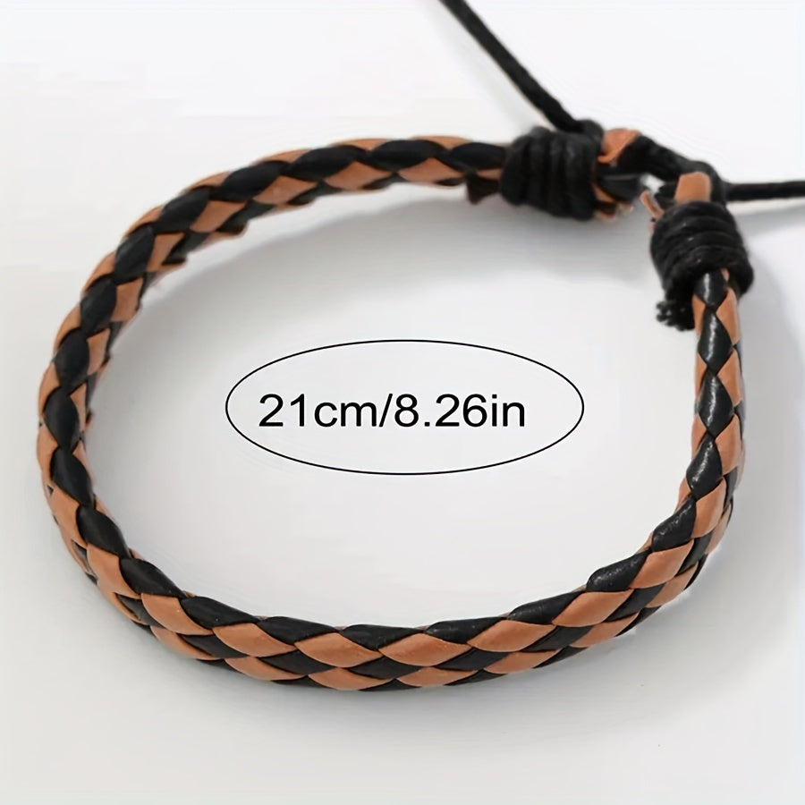 1pc Men's Quartz Watch & 3pcs Bracelets, Men's Watch Set, Ideal choice for Gifts