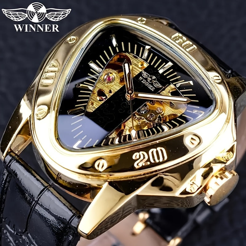 [Cobra Triangle Mechanical Watch] Cobra Triangle Mechanical Watch - High-Value Light Luxury Watch for Men - Fashionable Business Casual Personality Cool Trendy Street Men's Watch