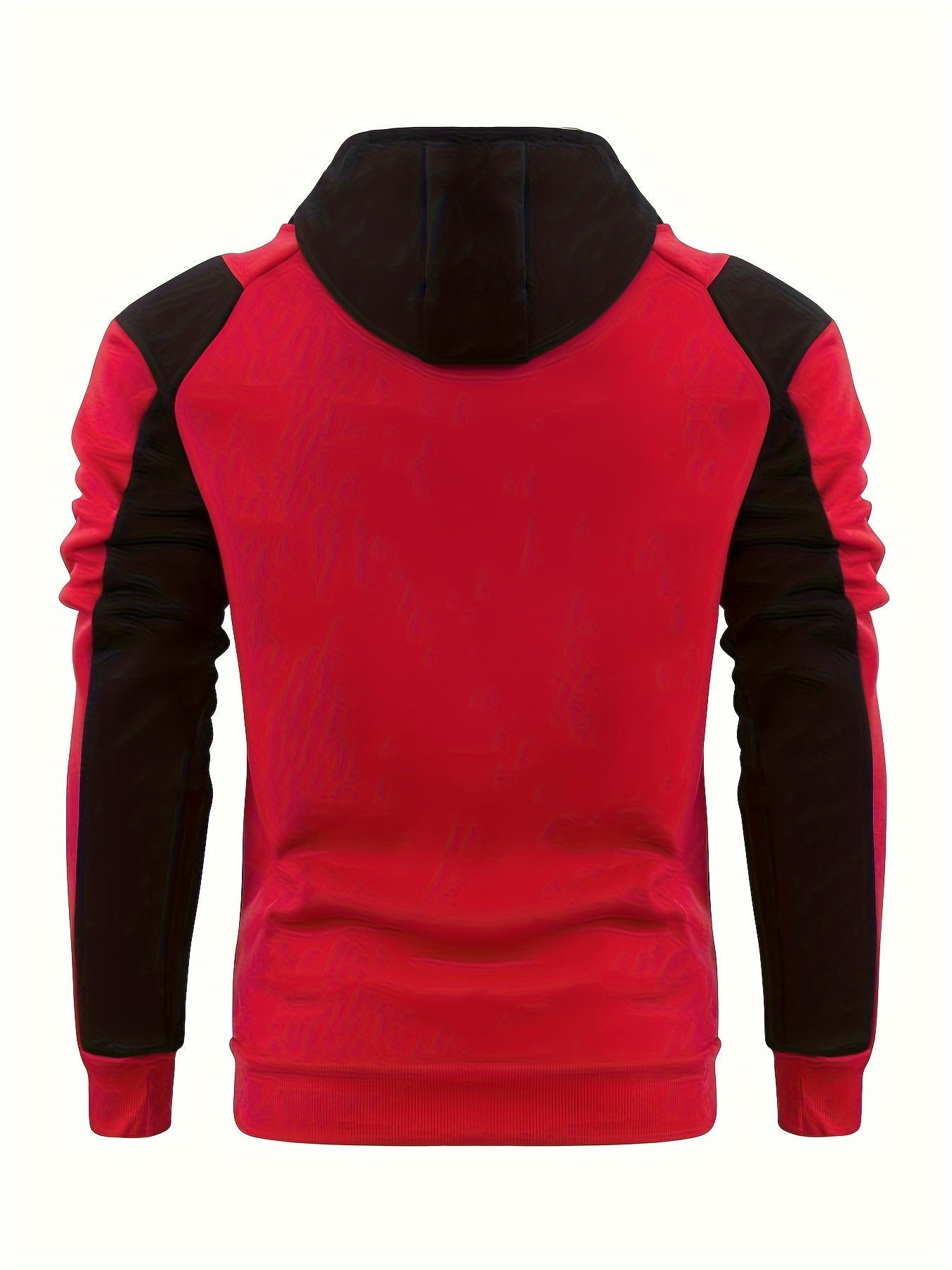 Stylish Men's Color Block Varsity Jacket - Water-Resistant Zip-Up Design with Adjustable Hood, Soft Fleece Lining, and Multiple Pockets - Perfect for Casual Outdoor Activities and Sports Events