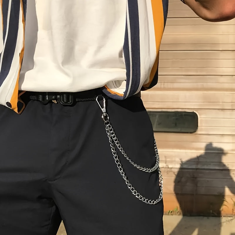 [Trendy Iron Chain For Halloween] Trendy And Stylish Men's Iron Waist Chain, A Cool And Eye-catching Accessory For Halloween In Europe And America.