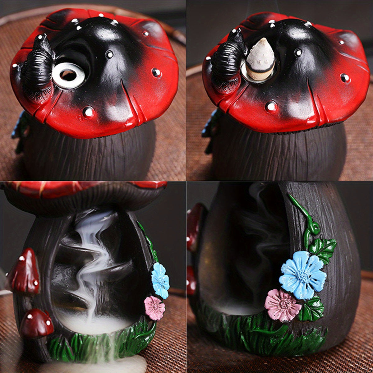 1pc Exquisite Waterfall Incense Burner - Handcrafted Resin Aromatherapy Decor - Aesthetically Pleasing Home Fragrance for Festive Seasons & Everyday Use - Ideal Christmas, Easter, Halloween, Thanksgiving Gift