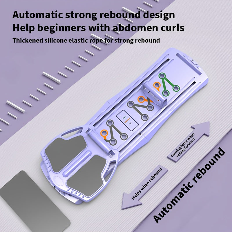 8-in-1 Home Gym Fitness Set with Abdominal Trainer, Balance Board, Resistance Bands, Yoga Mat & Pull-Up Bars - Full-Body Workout System for Core Strength, Cardio, Pilates, Sliding/Running Training - Manual Operation, No Batte